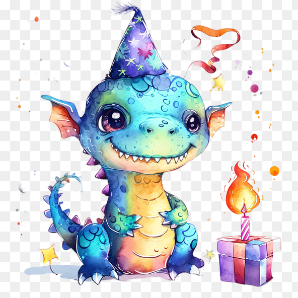 dragon birthday clipart