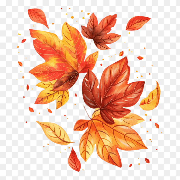cute fall leaves clipart