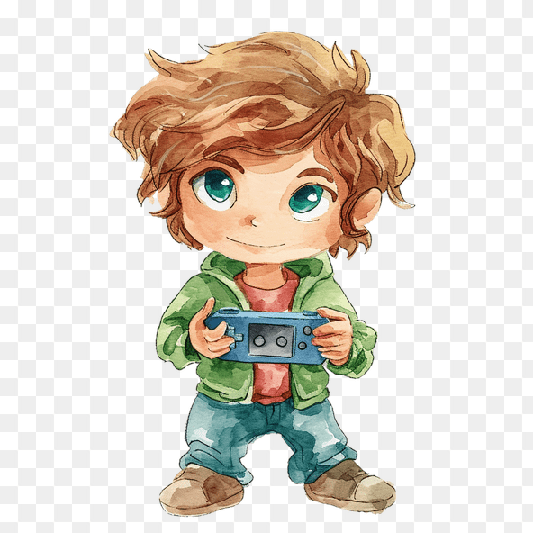 gamer boy clipart