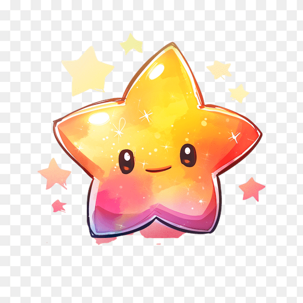 Cute Cartoon Shiny Star Clipart