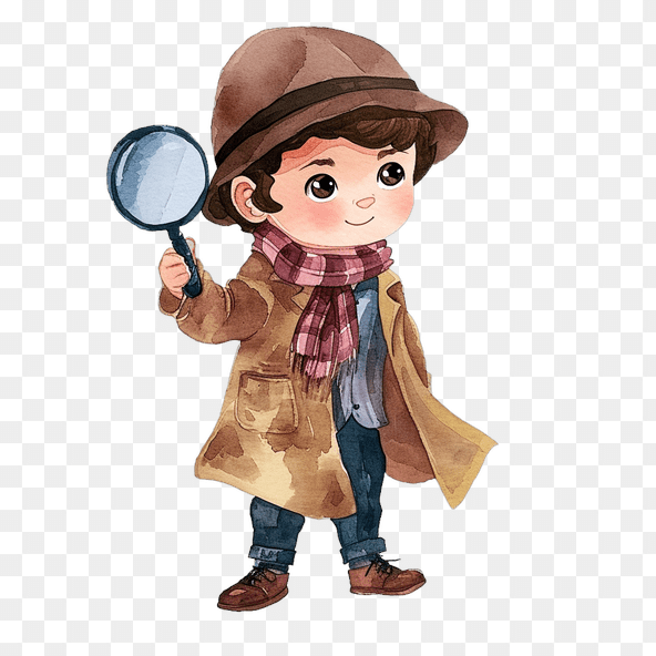 little detective clipart