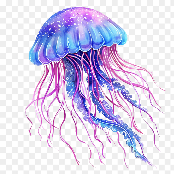 transparent jellyfish clipart