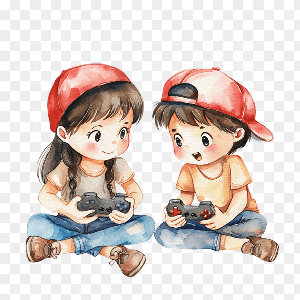 cute gamers clipart