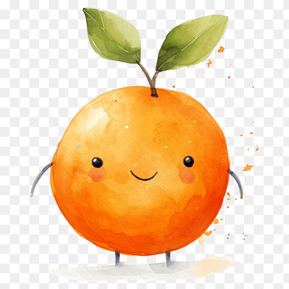 cute orange clipart