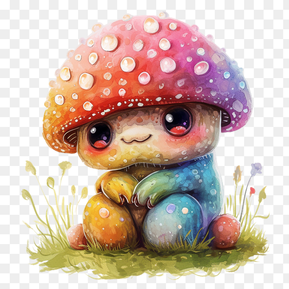 baby mushroom clipart