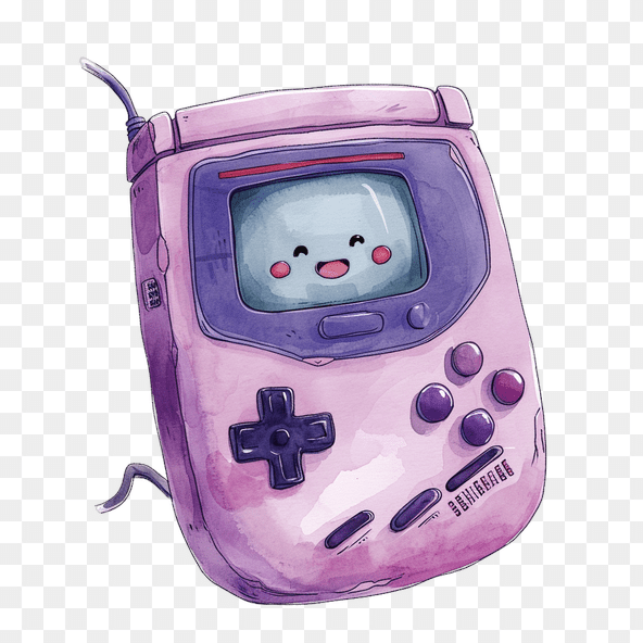 Cute Pink Retro Game Console Clipart