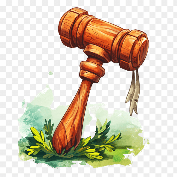 Wooden Gavel Auction Clipart