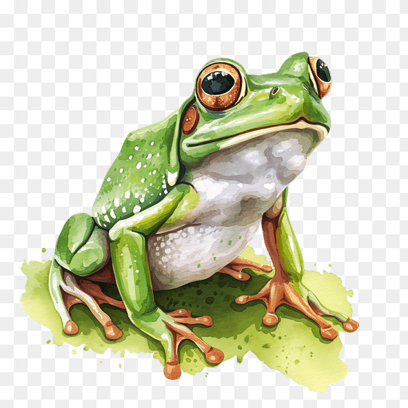 Green Tree Frog Clipart