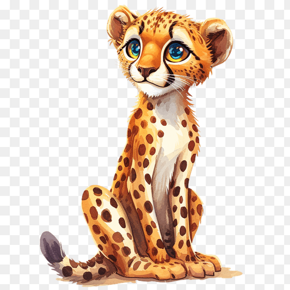cute cheetah clipart