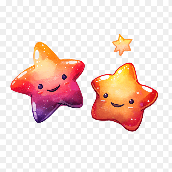 Cute Smiling Stars Clipart