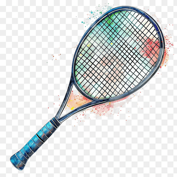 Colorful Tennis Racket Clipart