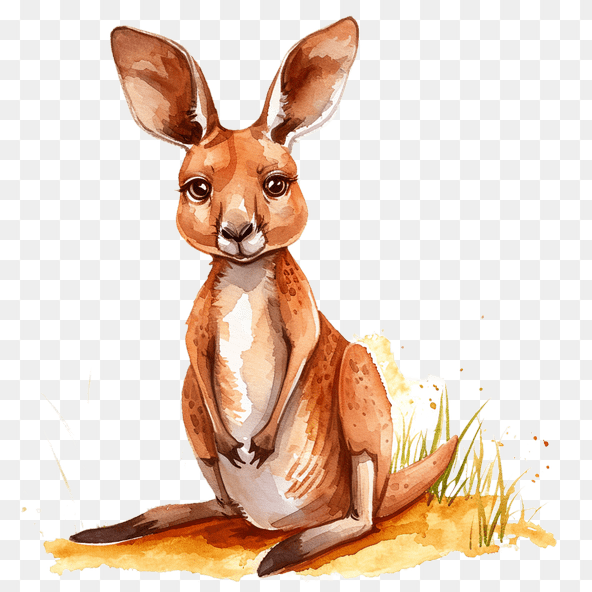 cute kangaroo clipart