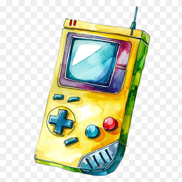 Retro Handheld Game Console Clipart