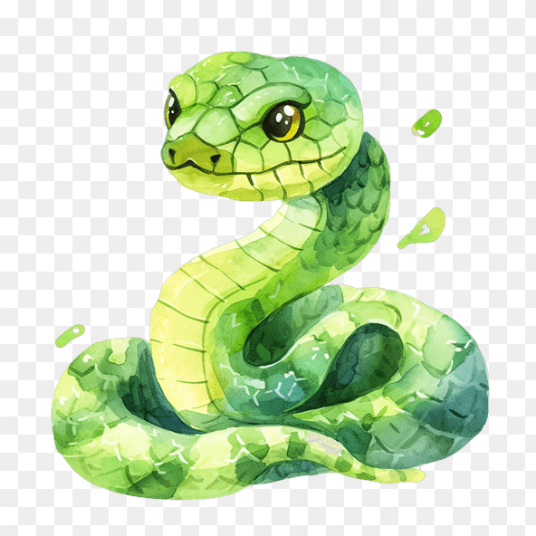 watercolor snake clipart