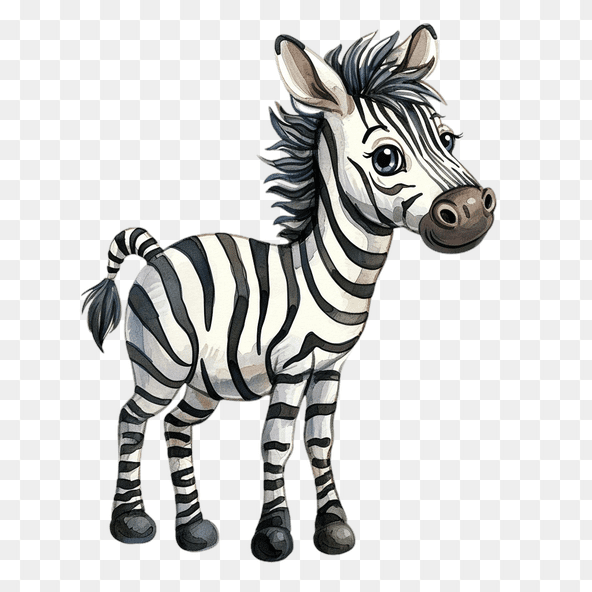 Cute Baby Zebra Clipart