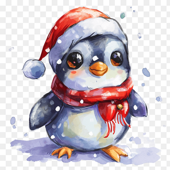 christmas penguin clipart