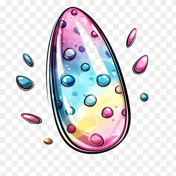 colorful nail clipart
