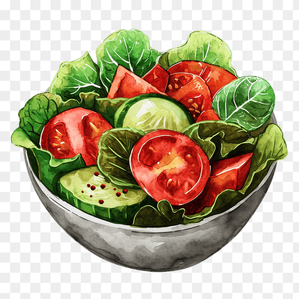 Fresh Tomato Cucumber Salad Clipart