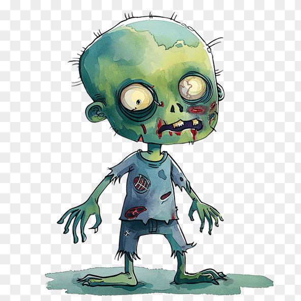 zombie kid clipart