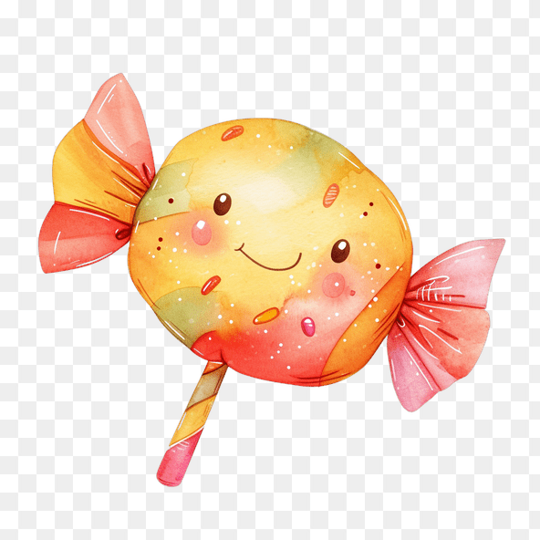 yellow candy illustration clipart