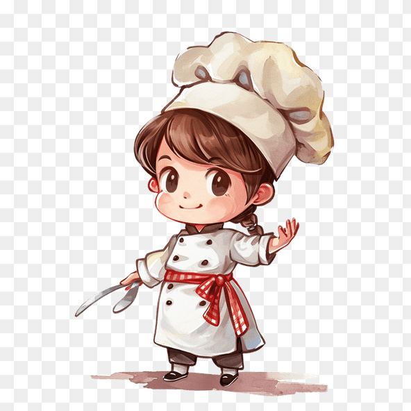 Cute Chef Girl clipart