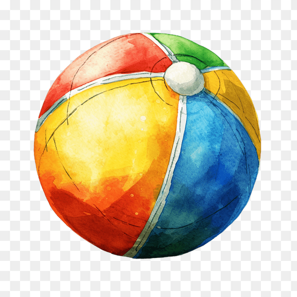 colorful beach ball clipart