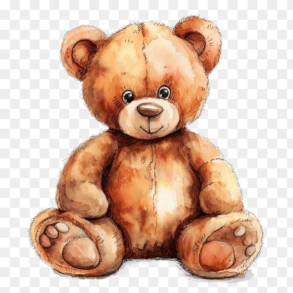 brown teddy bear clipart