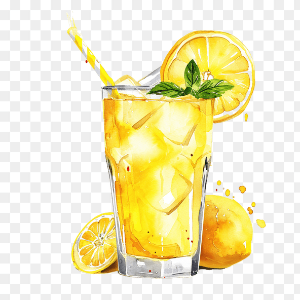 refreshing summer lemonade with mint clipart