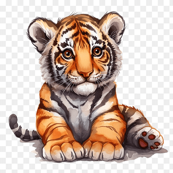cute tiger clipart