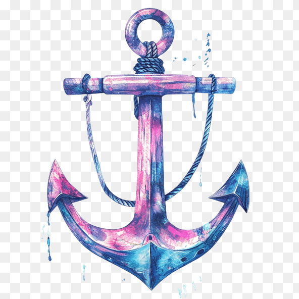 Watercolor Anchor Clipart