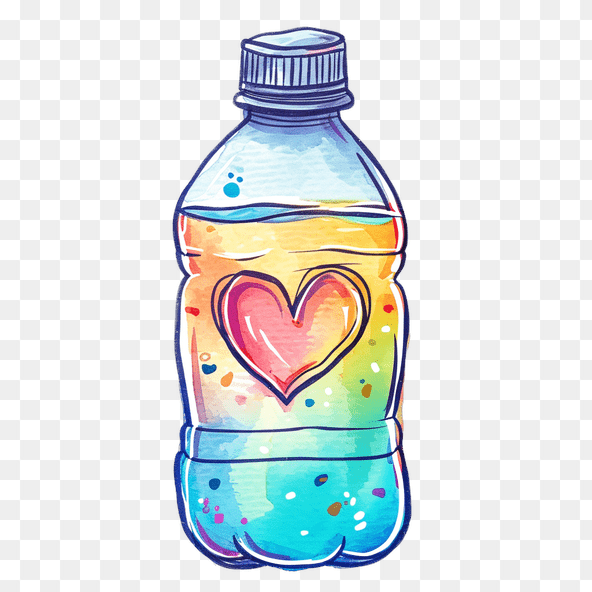 Transparent water bottle clipart