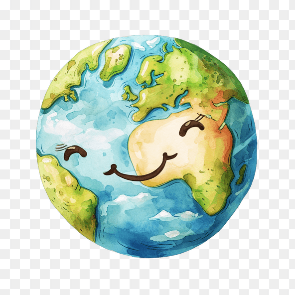 smiley earth clipart
