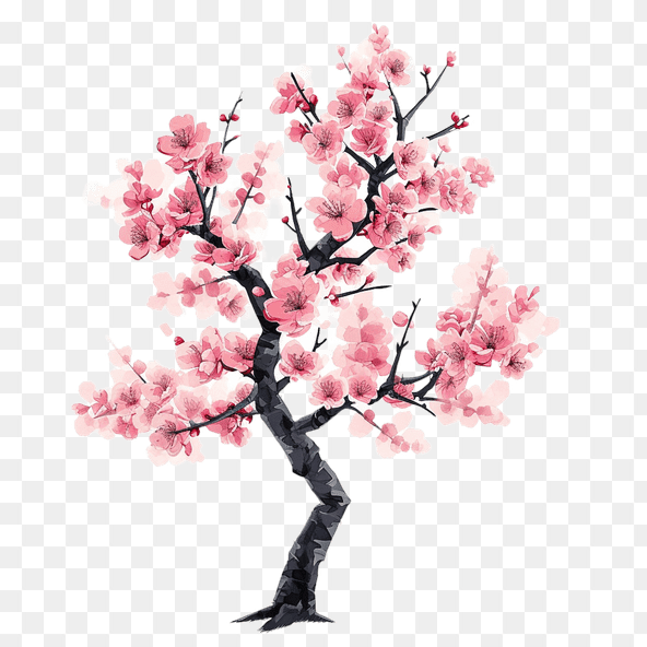 Pink Cherry Blossom Tree Clipart