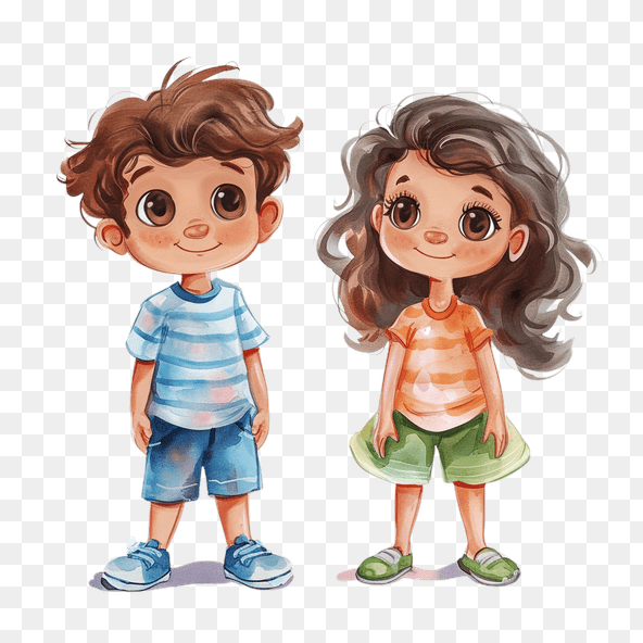 Cute Cartoon Kids Clipart