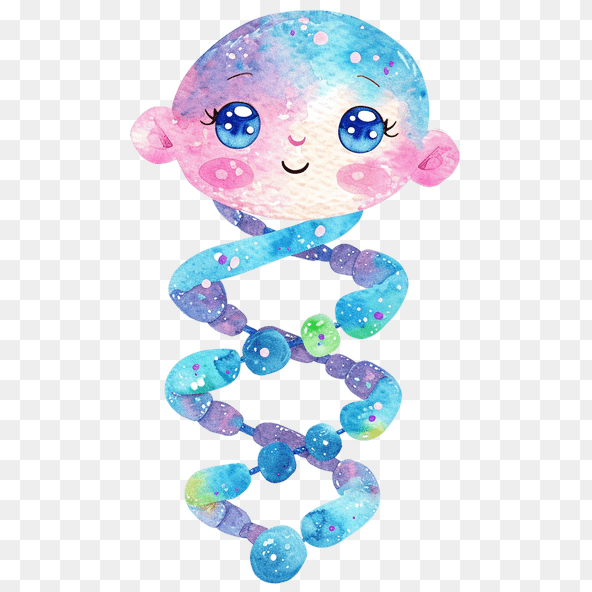 cute dna character clipart