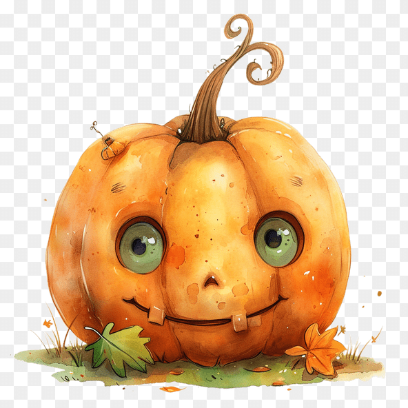 kawaii pumpkin clipart