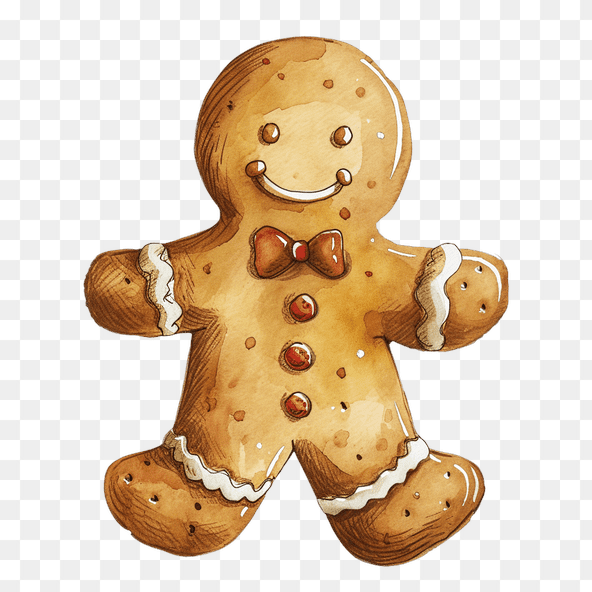 brown gingerbread man clipart
