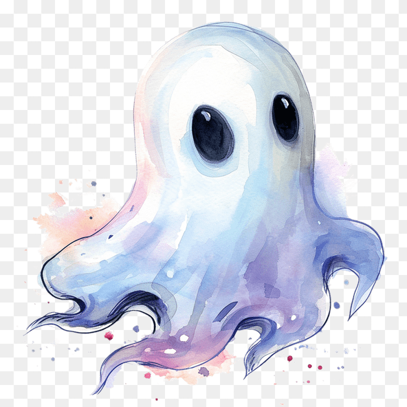 Watercolor Ghost Clipart