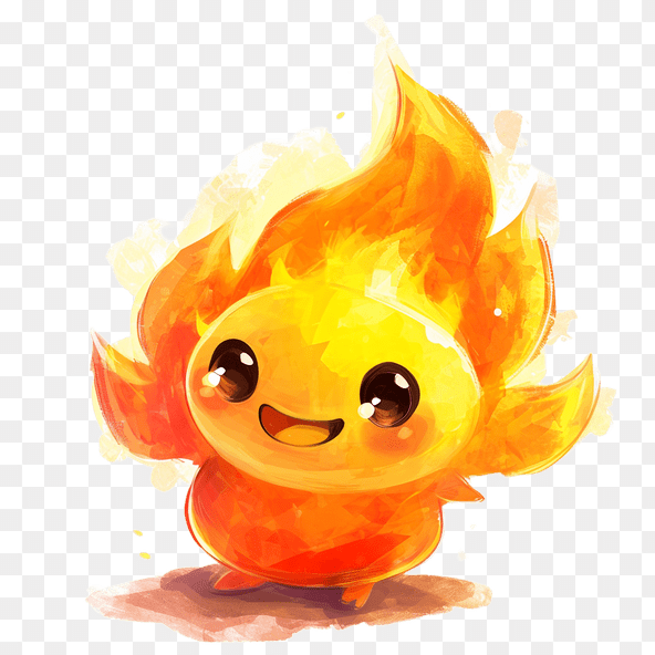 cute flames clipart