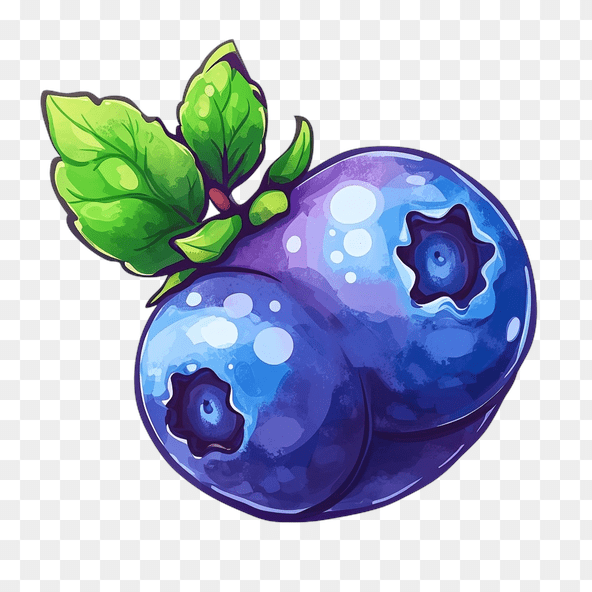 Juicy Blueberry Clipart