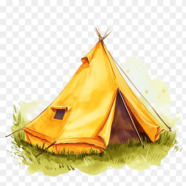 Yellow tent clipart