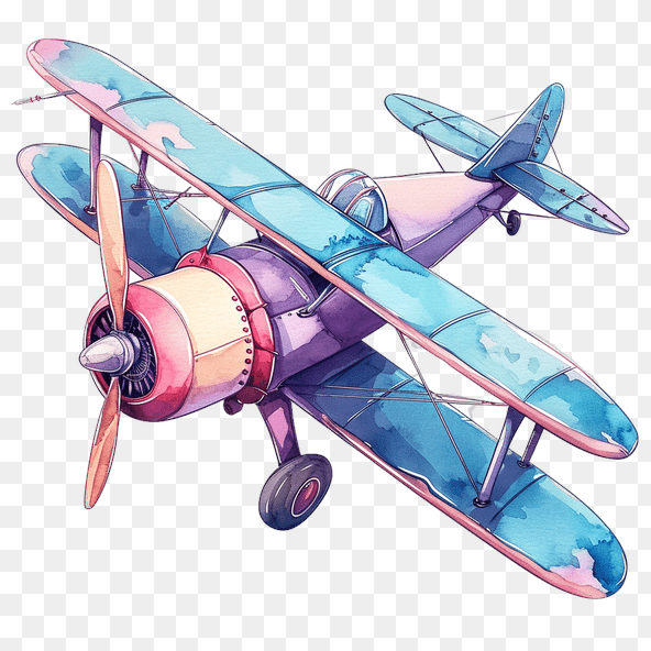 watercolor airplane clipart