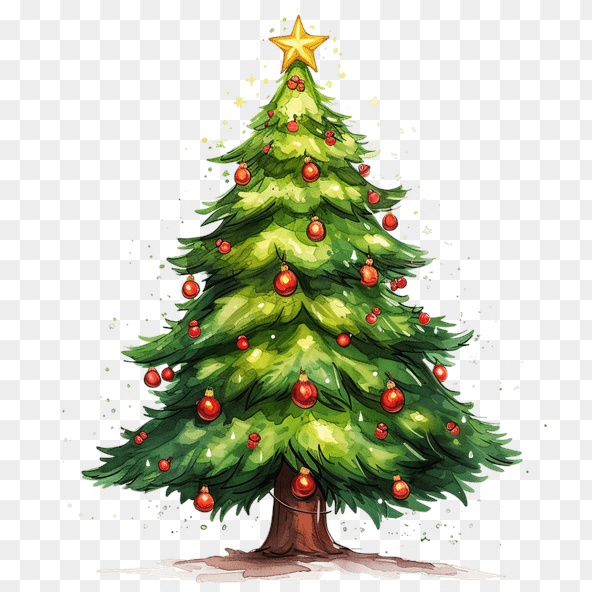 Shiny Christmas Tree Clipart