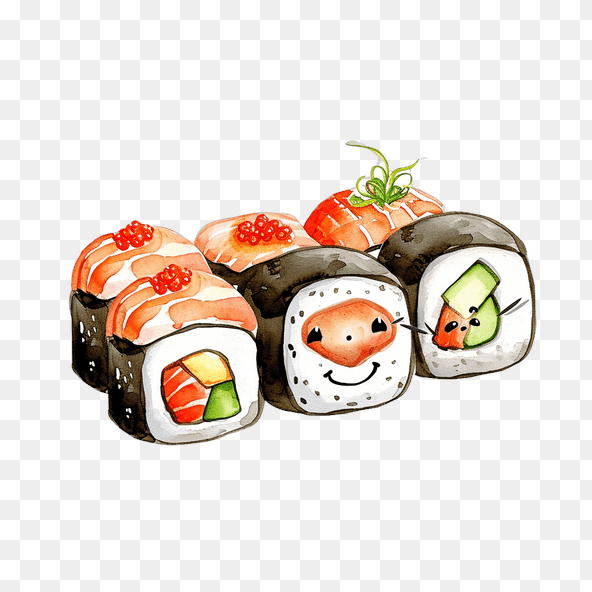 Sushi rolls clipart