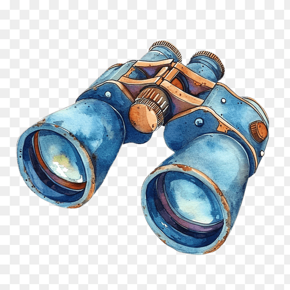watercolor binoculars clipart