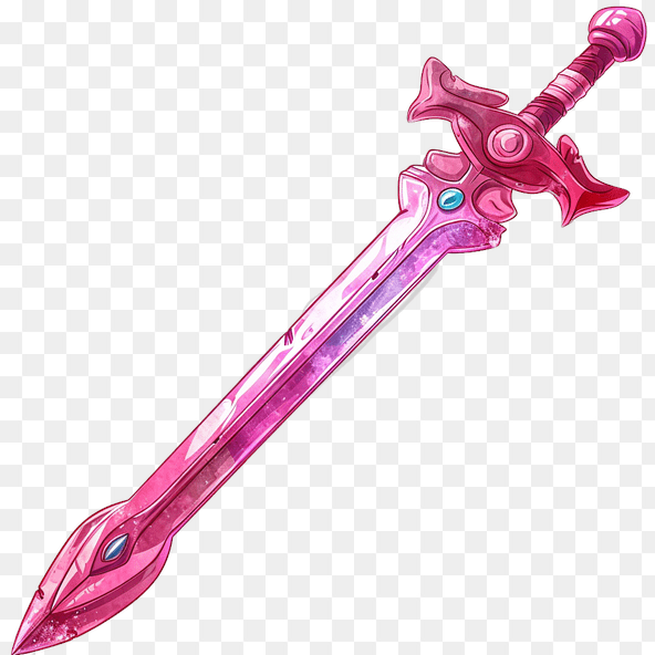 pink sword clipart