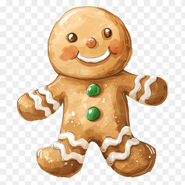 cute gingerbread man clipart