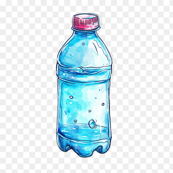 bubble water bottle clipart
