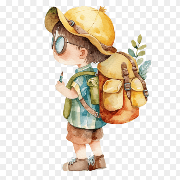 Little Boy Explorer Clipart