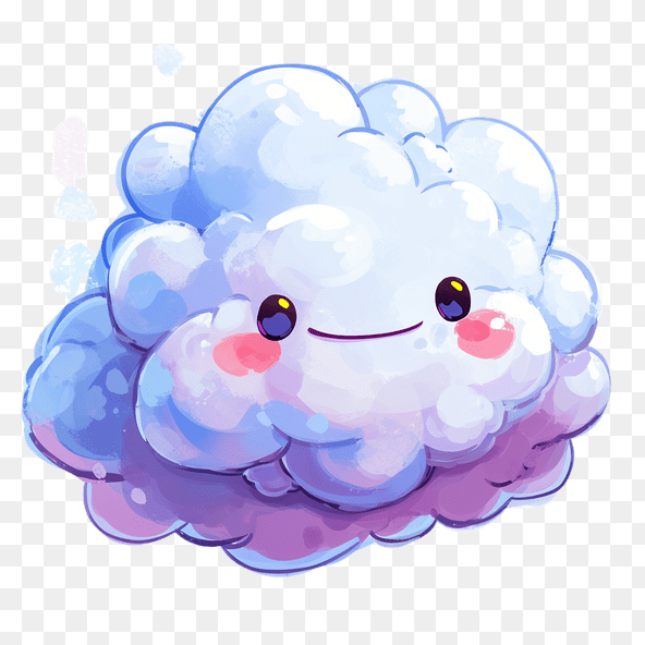 Cute Smiling Cloud Clipart